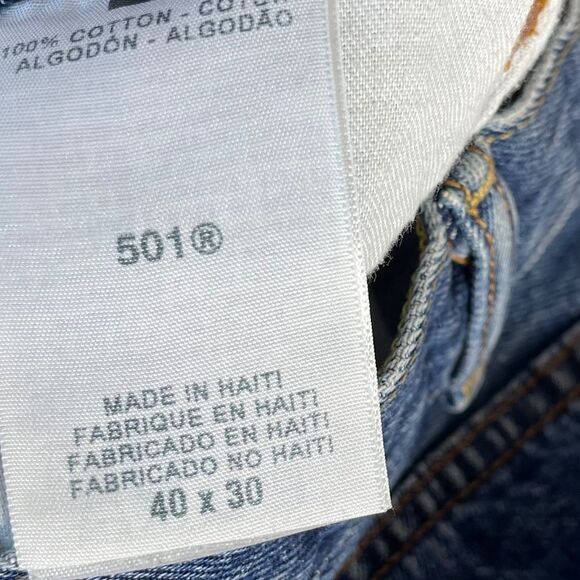 Levi's Vintage 501 Jeans Dark Wash Sz 40 X 30 - Picture 5 of 7
